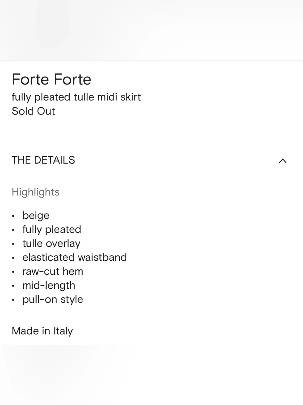 Forte Forte only worn